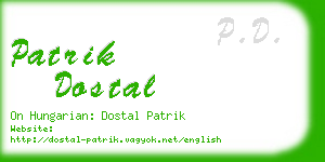 patrik dostal business card